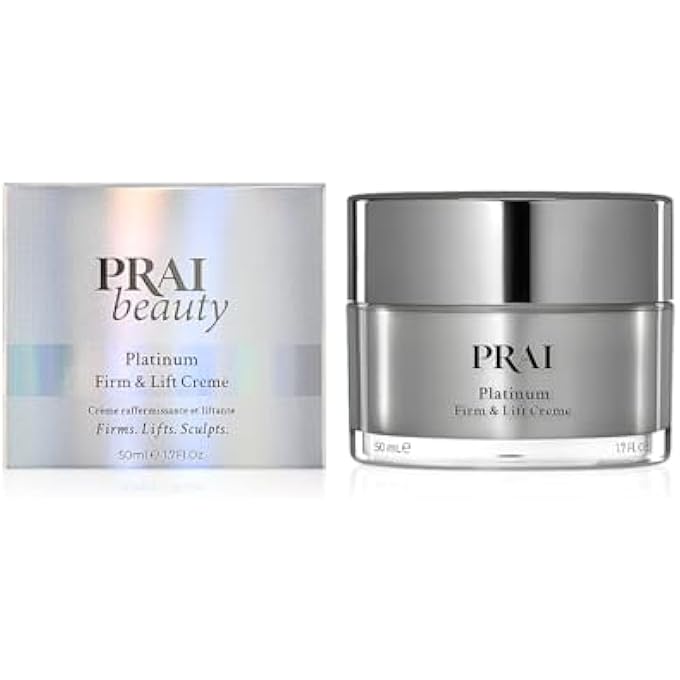 PRAI BEAUTY PLATINUM FIRM AND LIFT CREME, FIRMING AND HYDRATING FACE MOISTURIZER FOR DRY SKIN AND ALL SKIN TYPES, FACE MOISTURIZER FOR SKIN FIRMING AND LIFTING, 1.7 OZ - Image 2
